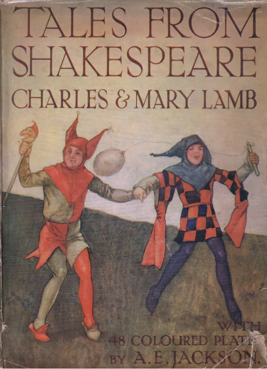 Framsidans design, från Tales from Shakespeare pub. av Ward Lock & Co Ltd, 1930-40-talet av A. Jackson