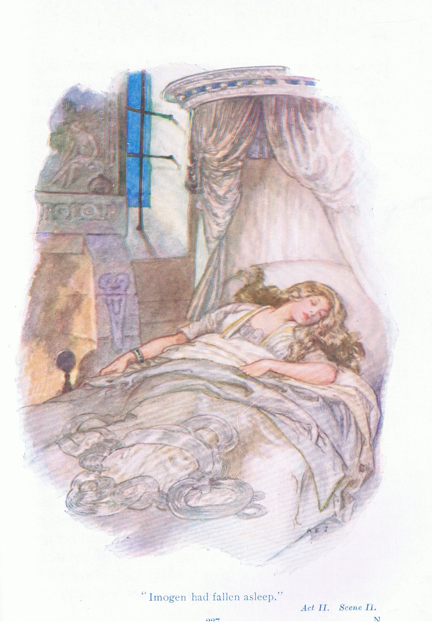 Imogen hade somnat (Cymbeline), från Tales from Shakespeare pub. av Ward Lock & Co Ltd av A. Jackson
