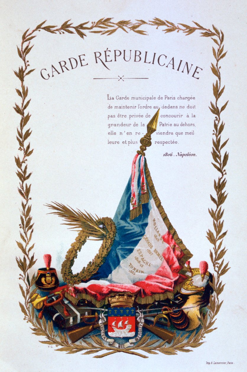 Republikanska gardet, 1887 av A. Lemercier