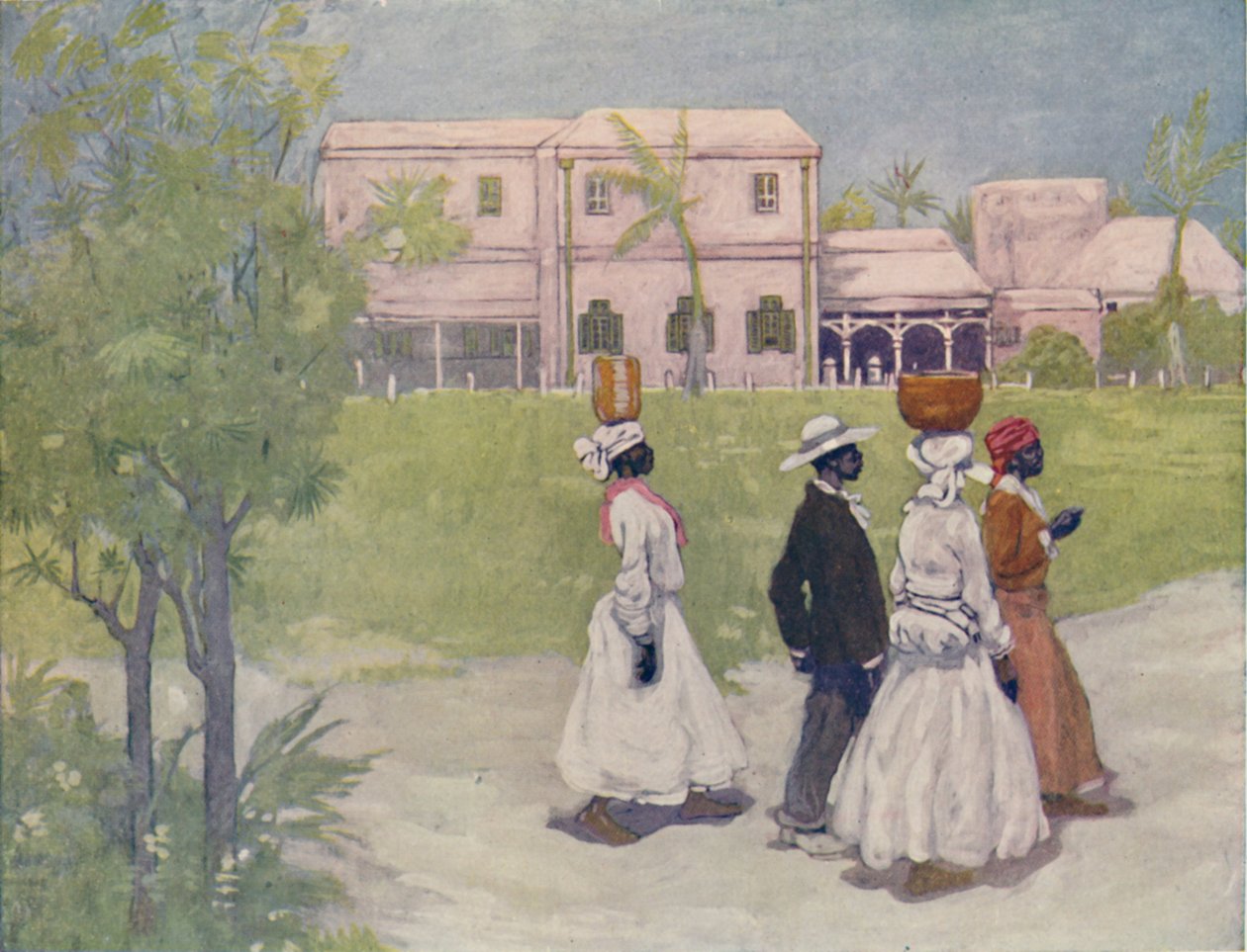 Svart går till jobbet, Barbados, 1916 av A. S. Forrest