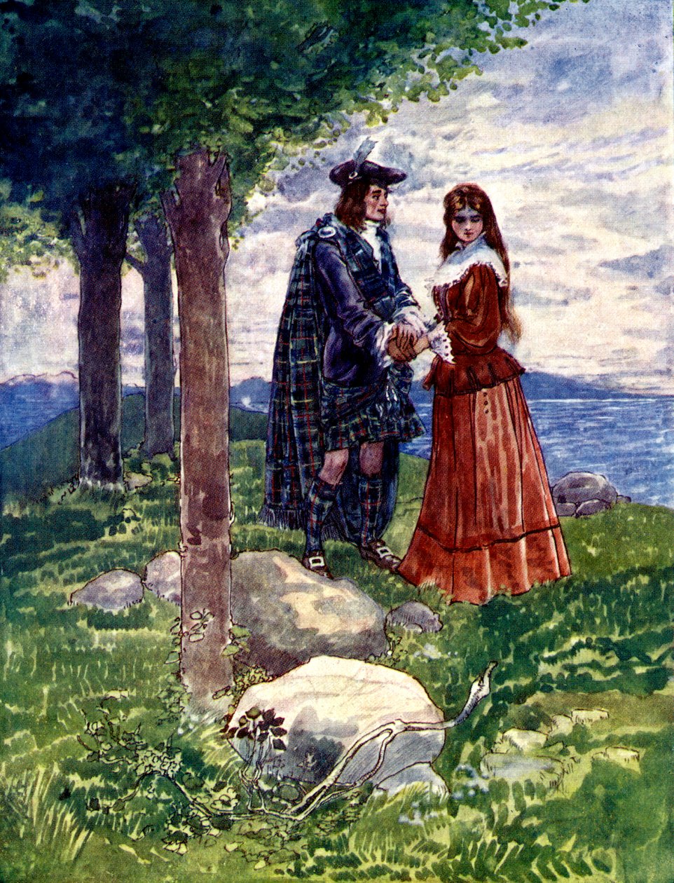 De tog ett sorgligt farväl av varandra, 1746, 1905. av A. S. Forrest