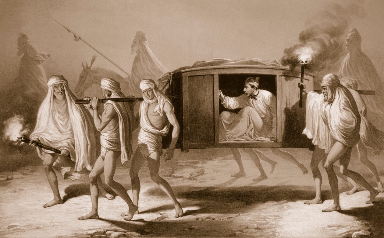 Stolpestol i indisk stil i Punjab mellan Loudiana och Amritsar, 1859. av A. Soltykoff