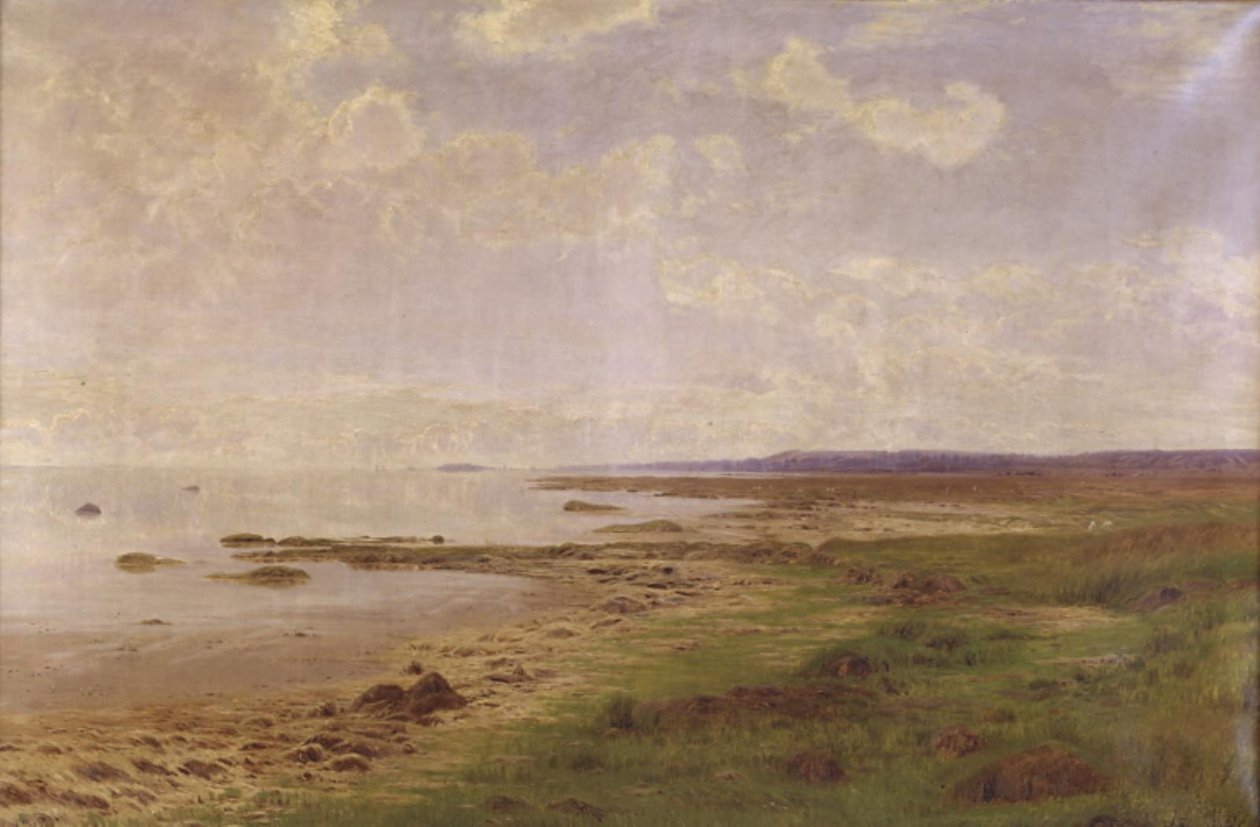 En del av Jyllands östkust. Lugn sommardag av A. Thorenfeld