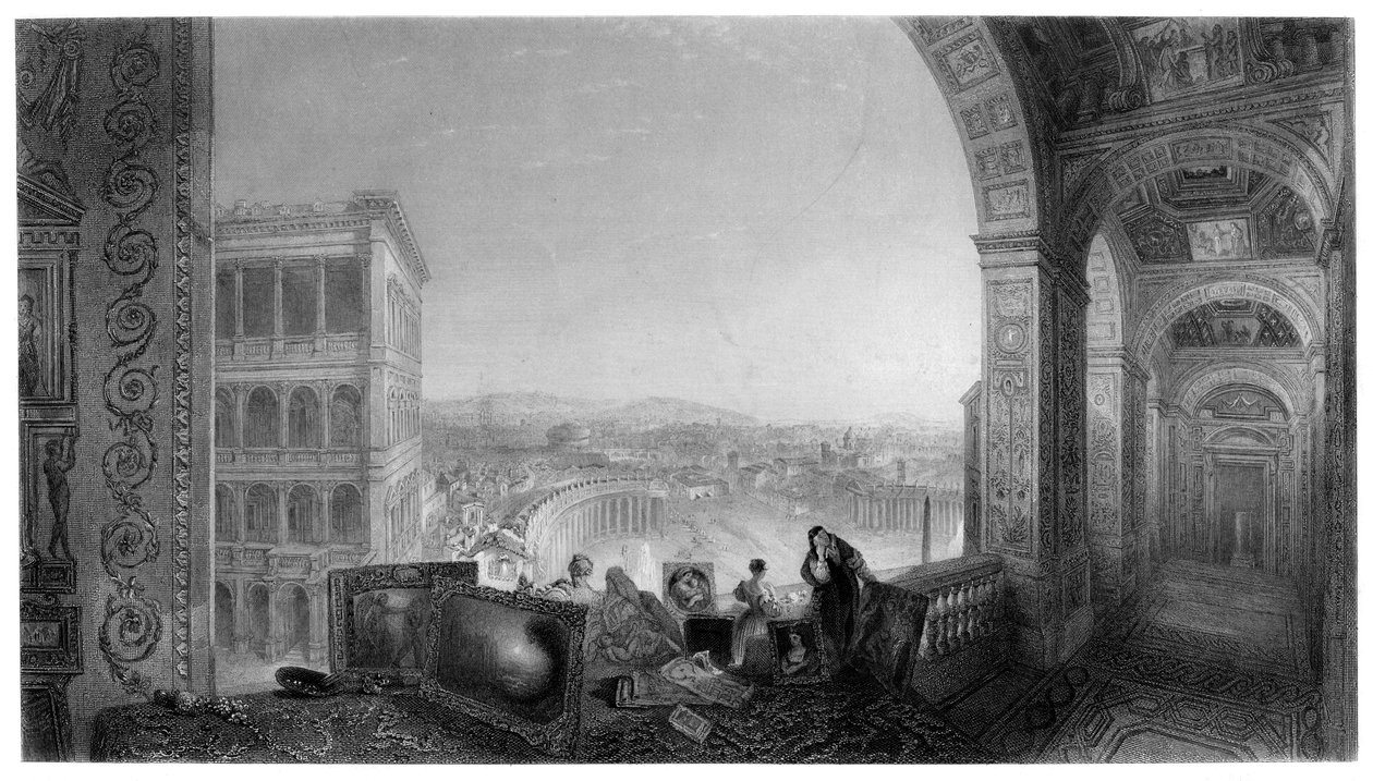 Rom, från Vatikanen, sent 1800-tal. av A. Willmore