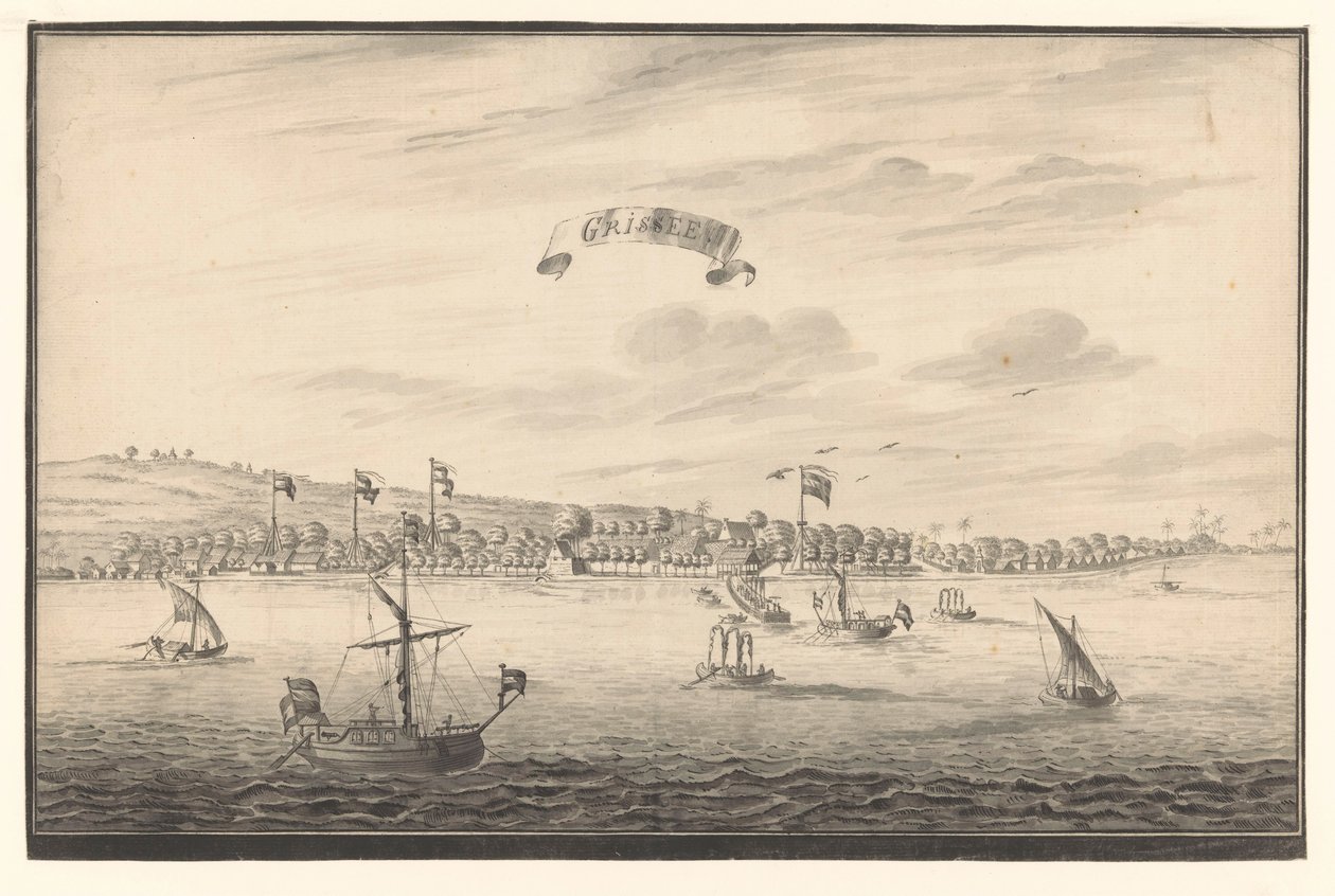 Utsikt över Grissee Grissee (titel på objekt) av A. de Nelly (possibly)