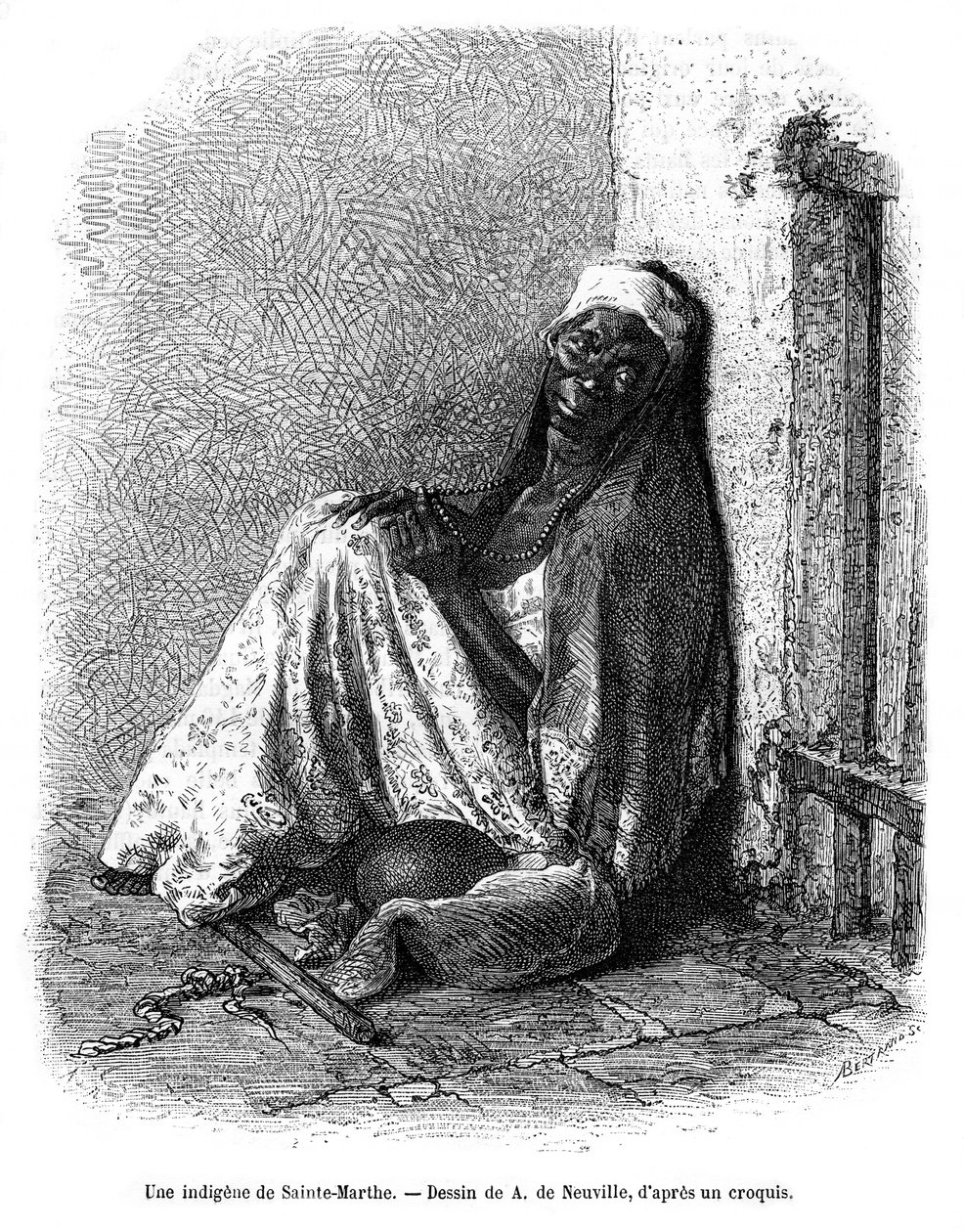 En kvinna från Santa Marta, Colombia, 1800-talet av A. de Neuville
