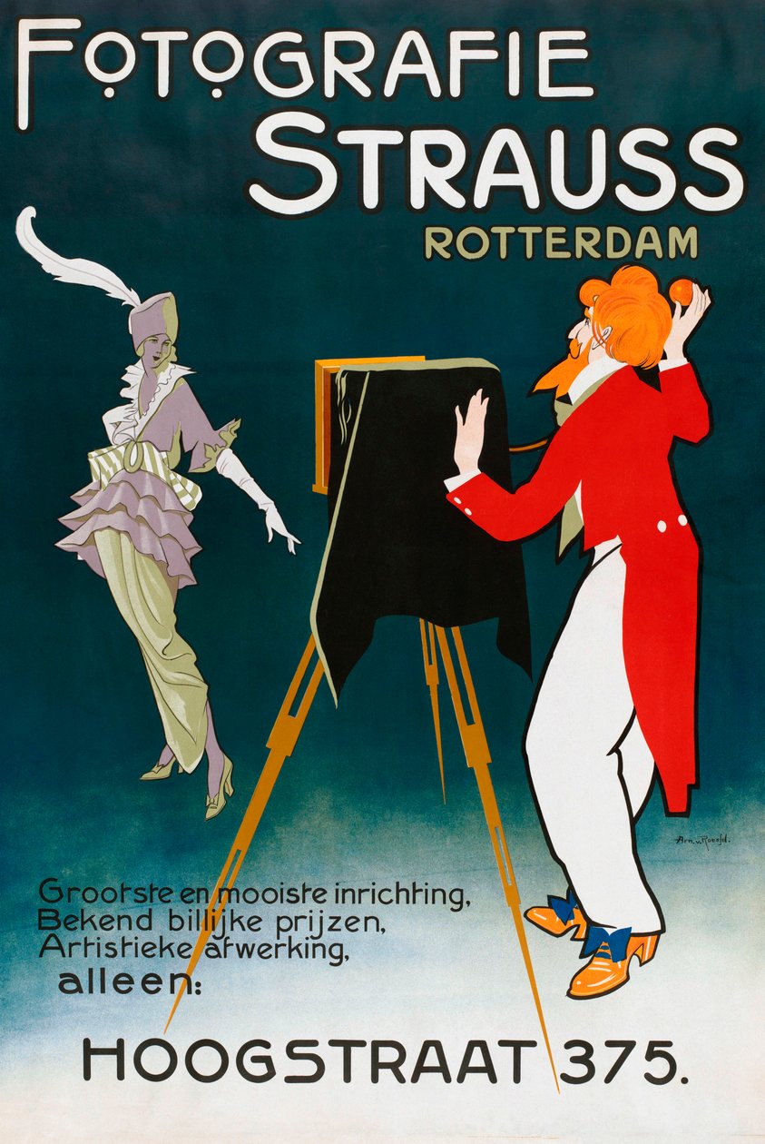 1914 affisch reklam fotografisk studio av A. von Roessel
