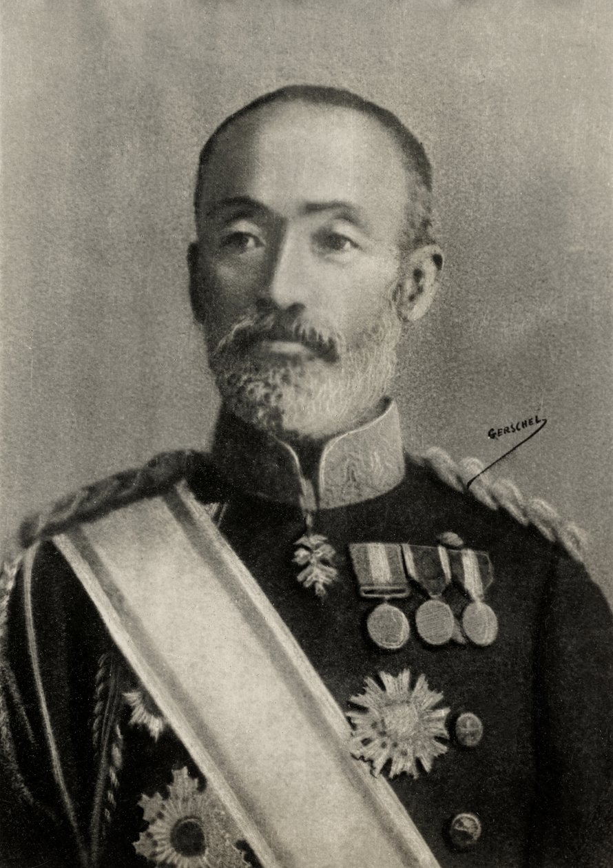 Porträtt av general Maresuke Noghi (foto) av Aaron Gerschel