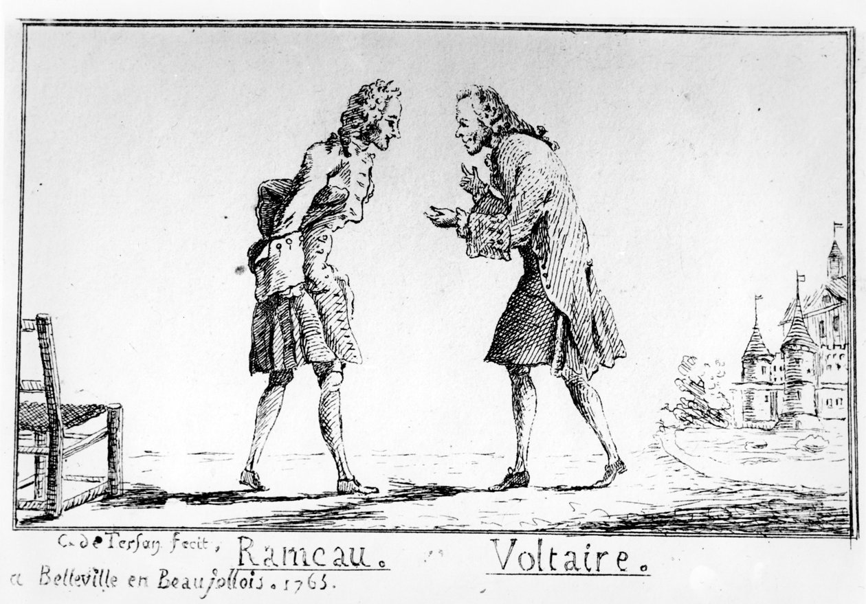 Rameau och Voltaire i Belleville, 1763 av Abbé Charles Philippe Campion de Tersan