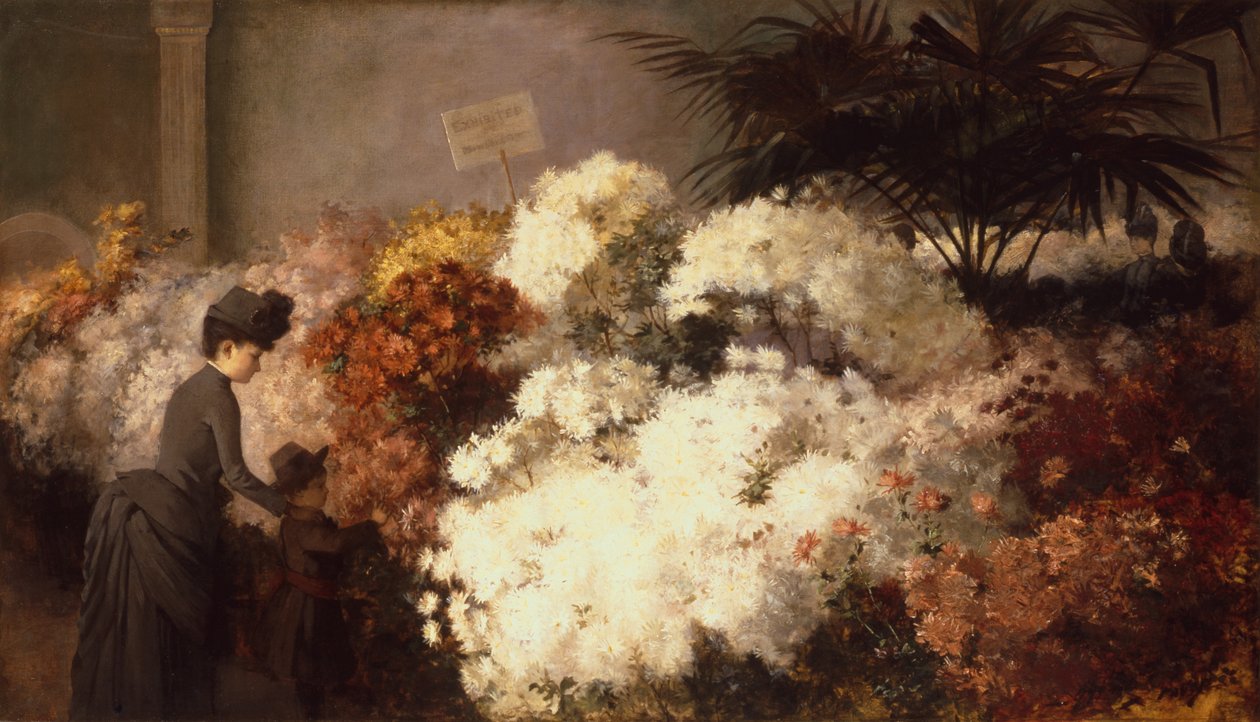 The Chrysanthemum Show (olja på duk) av Abbott Fuller Graves