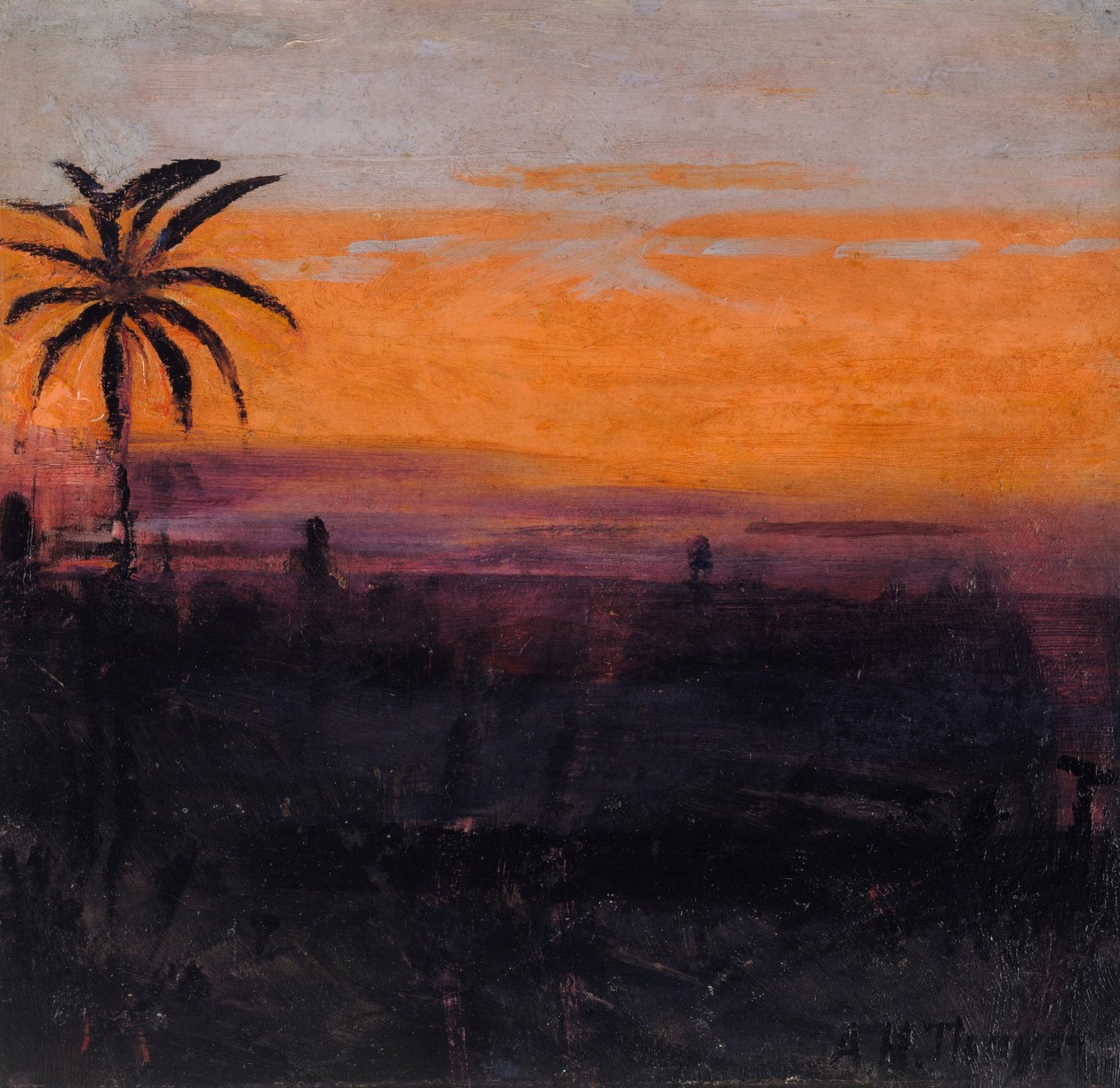 The Sky Simulated by Red Flamingoes, studie till boken Concealing Coloration in the Animal Kingdom av Abbott Handerson Thayer