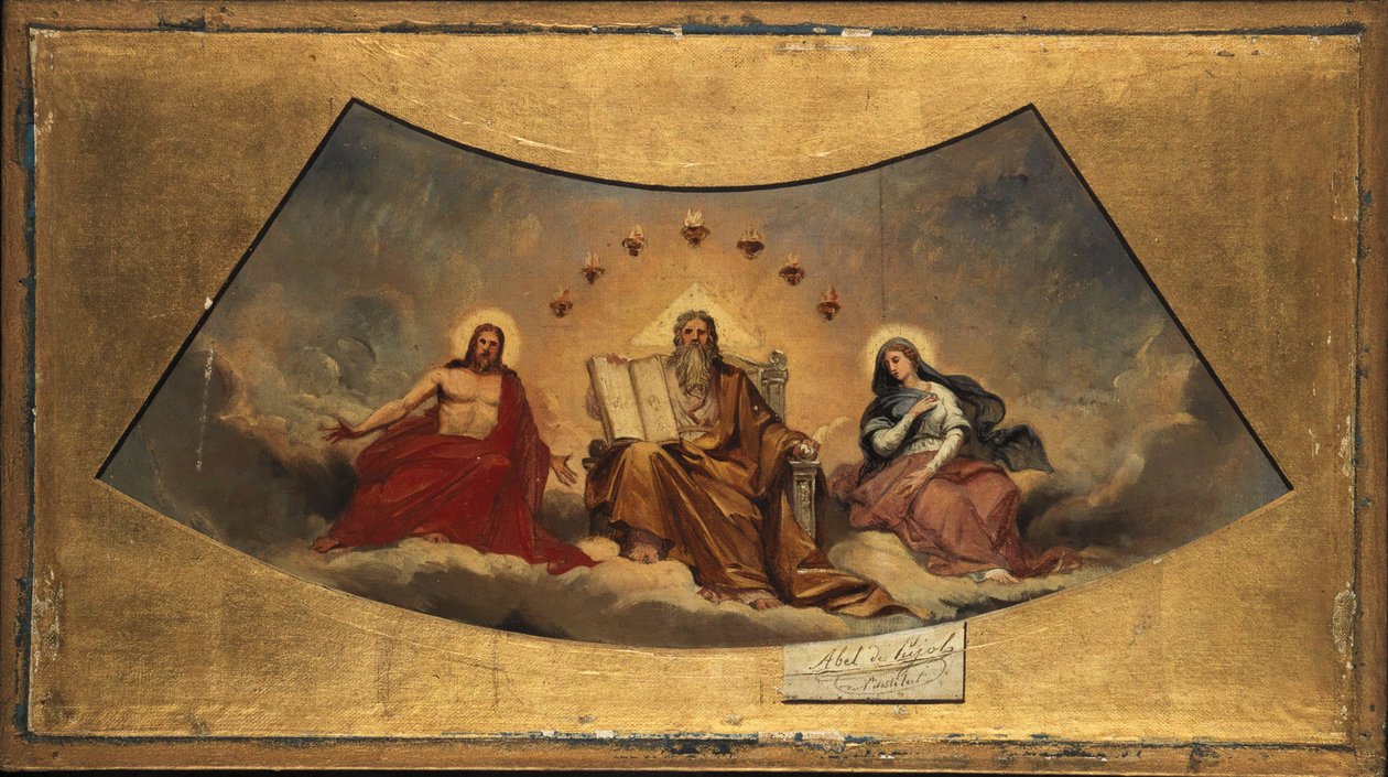 Den evige Fadern, Kristus och Jungfru Maria, ca 1838 (olja på duk) av Abel de Pujol