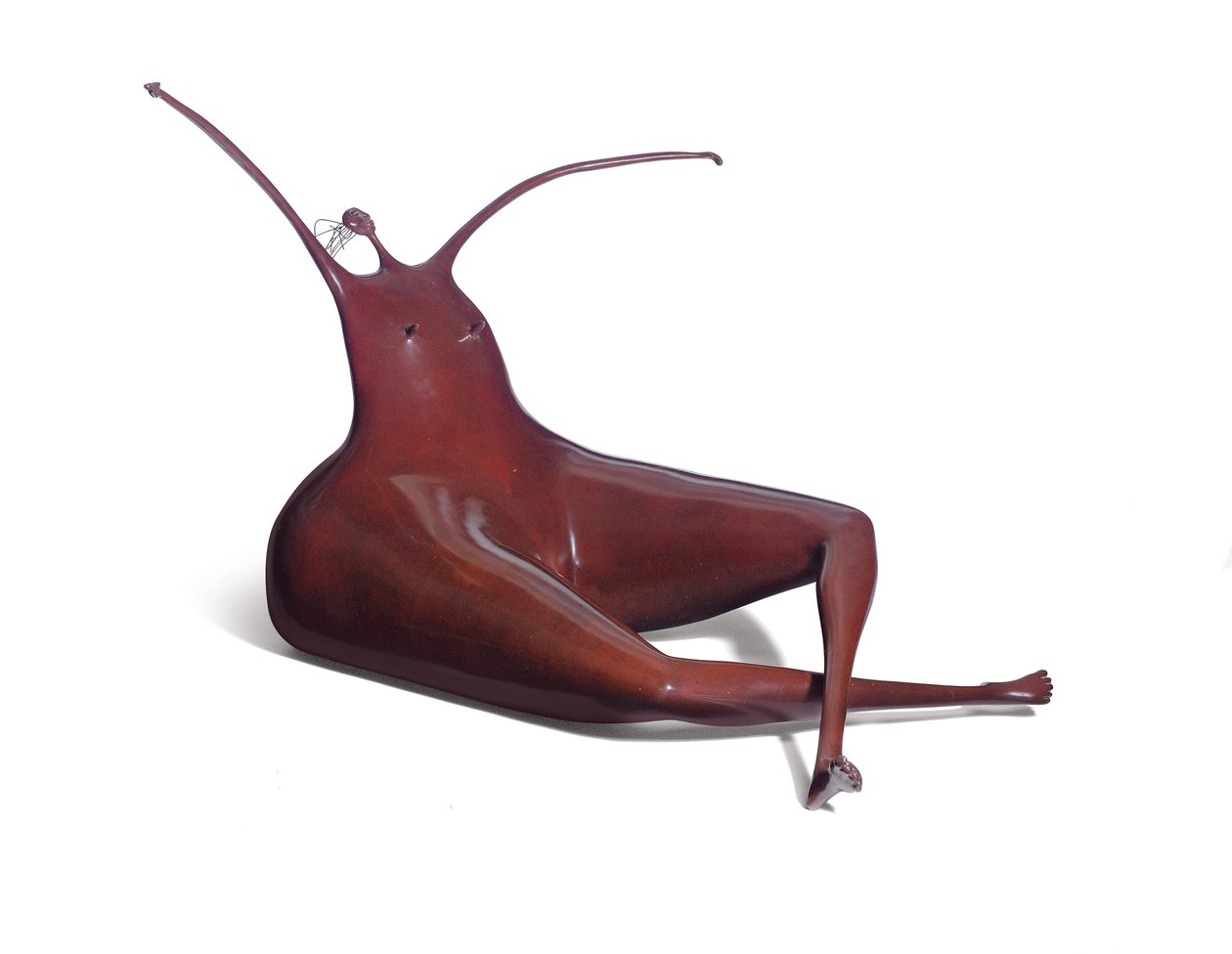 Sitting Summoning a Dream, 2004 (brons med röd patina) av Abigail Varela