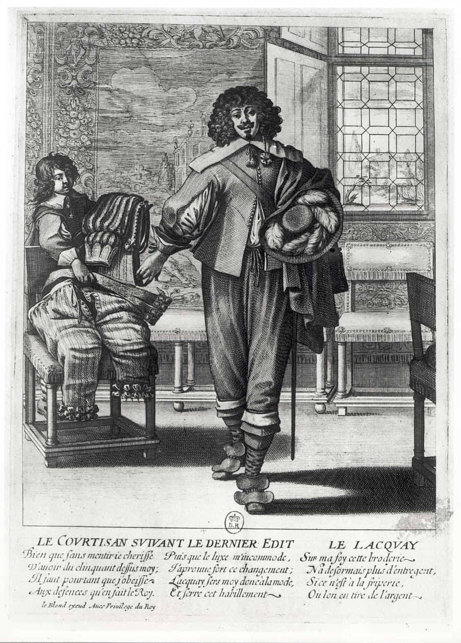 Hovman efter det sista kungliga påbudet 1633 och hans lack av Abraham Bosse