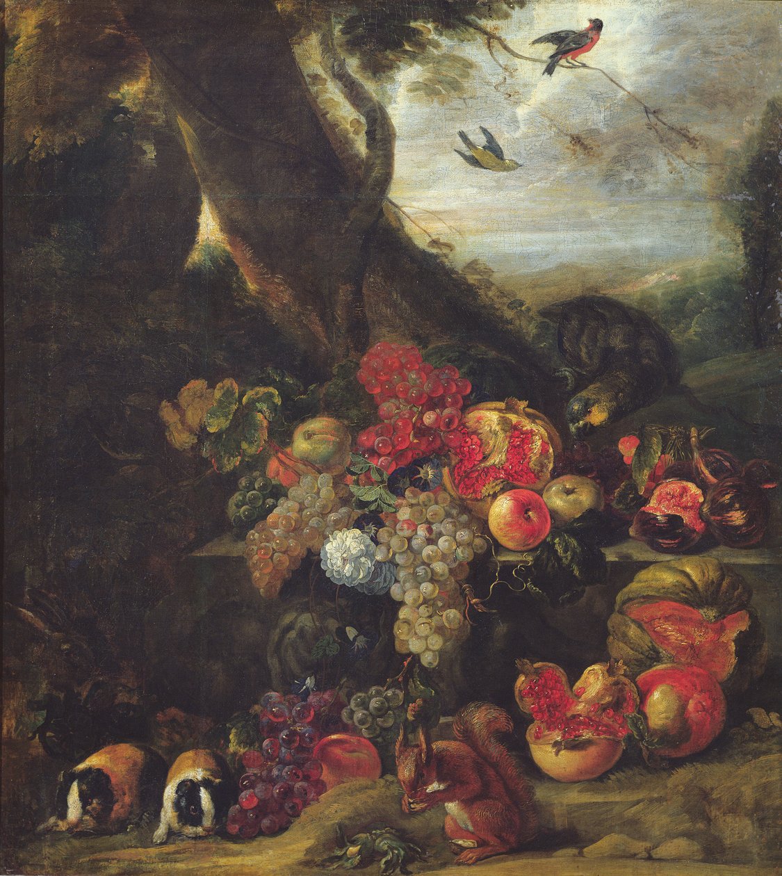 Frukt och djur av Abraham Brueghel
