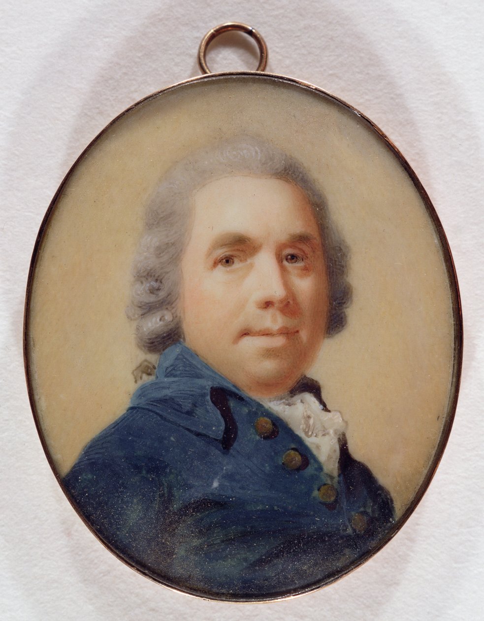 Porträtt av en gentleman (wc och gouache på elfenben) av Abraham Daniel