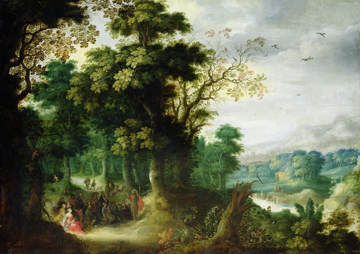 Johannes Döparens predikan av Abraham Govaerts