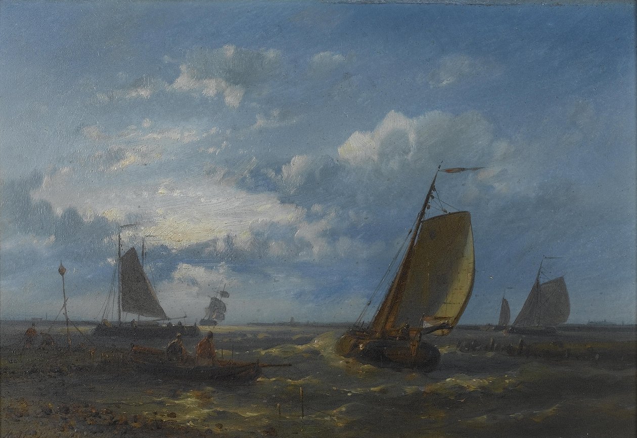 A calm anchorage av Abraham Hulk