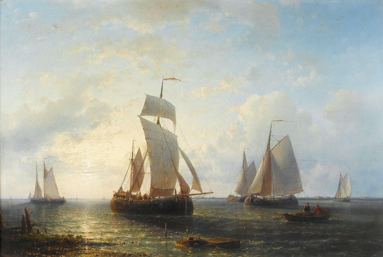 Shipping at sunset av Abraham Hulk
