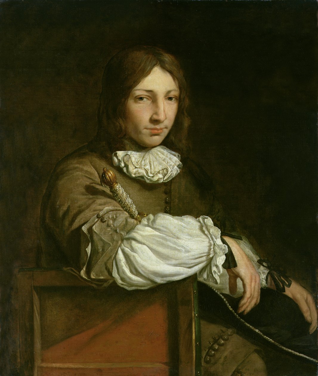 Porträtt av en ung man av Abraham Lambertsz van den Tempel