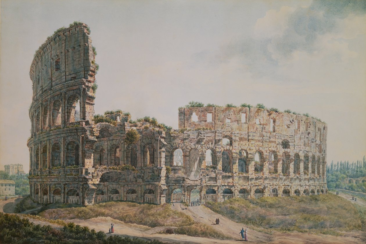 Colosseum, Rom av Abraham Louis Rudolph Ducros