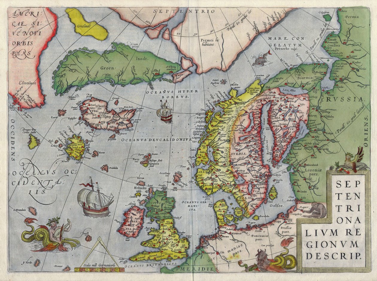 Norra regioner av Abraham Ortelius
