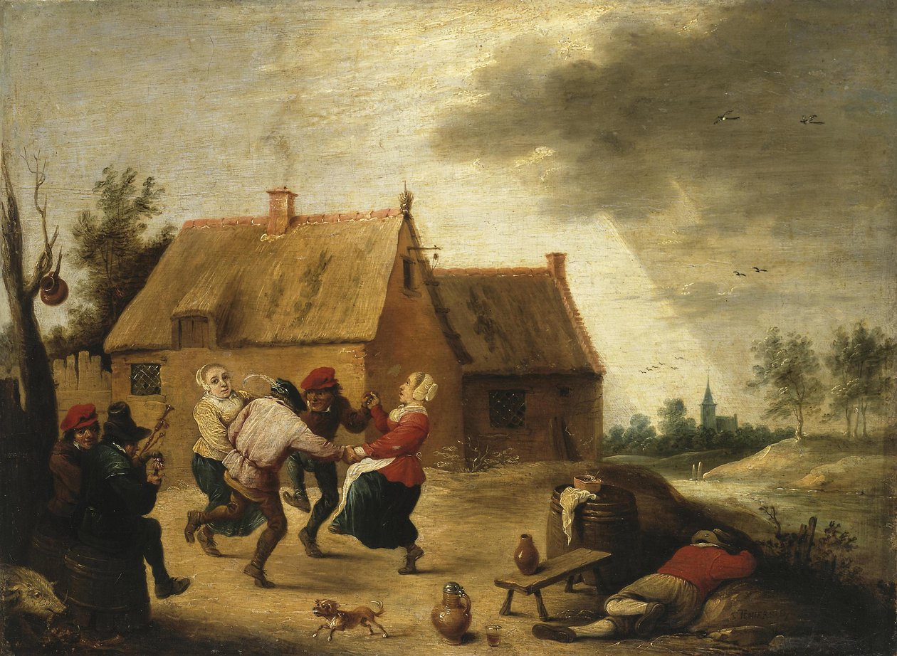 Dansande bönder av Abraham Teniers