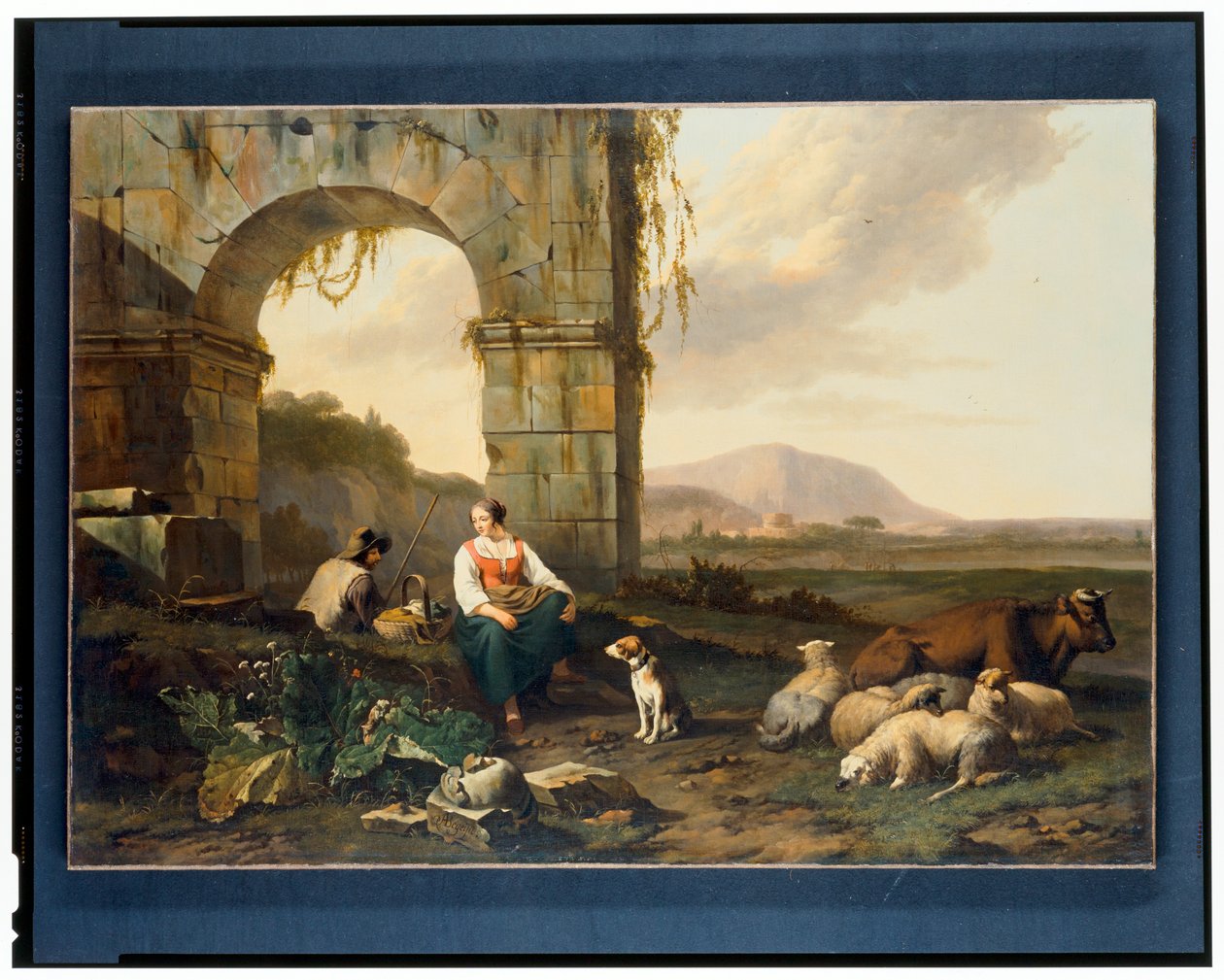 Itanllia Landskap Med Herdar av Abraham Jansz Begeyn