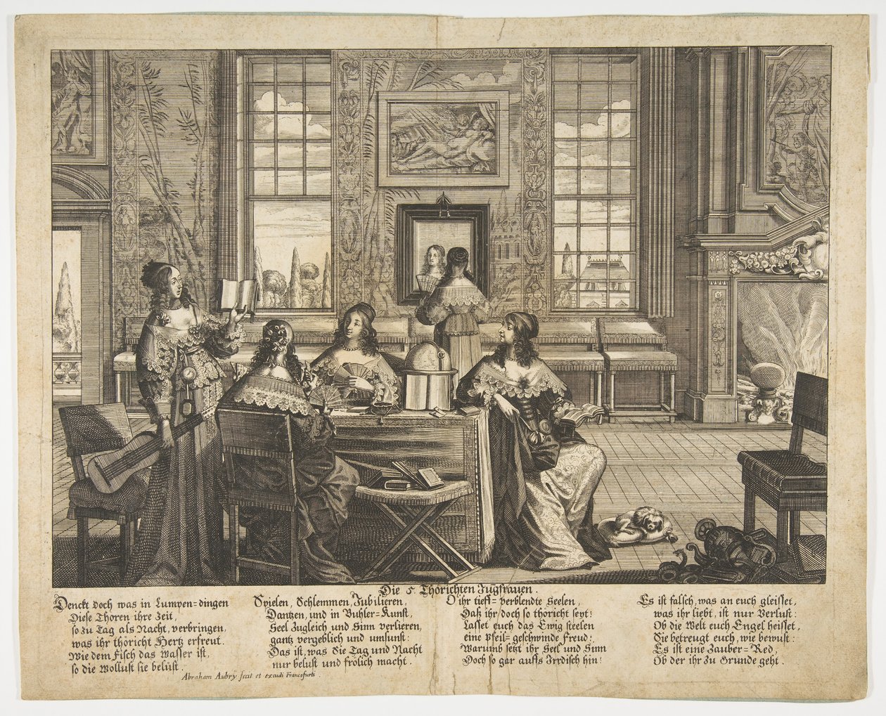 The Foolish Virgins Conversing, mitten till slutet av 1600-talet. av Abraham Aubry