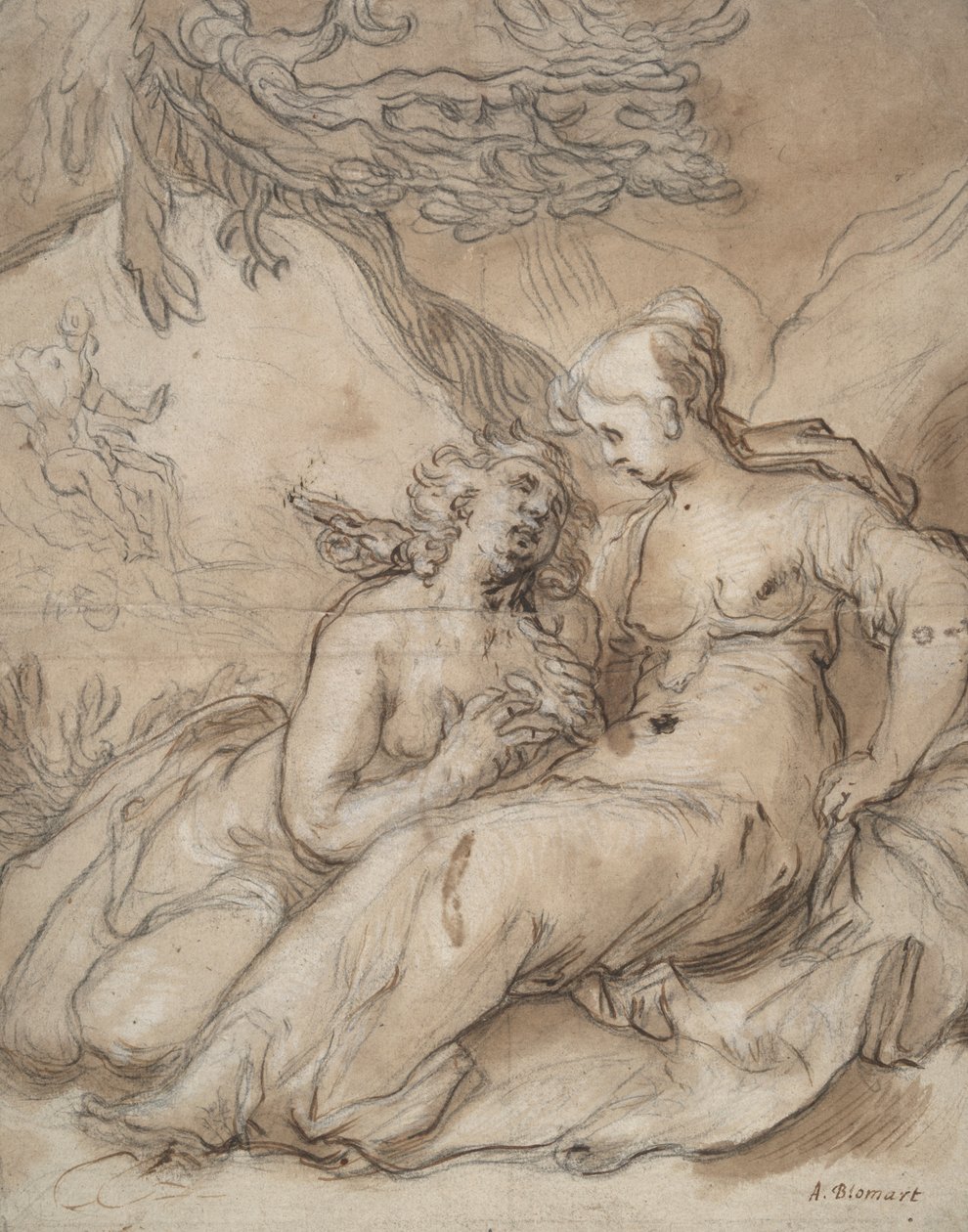 Ceres och Proserpina (?) av Abraham Bloemaert
