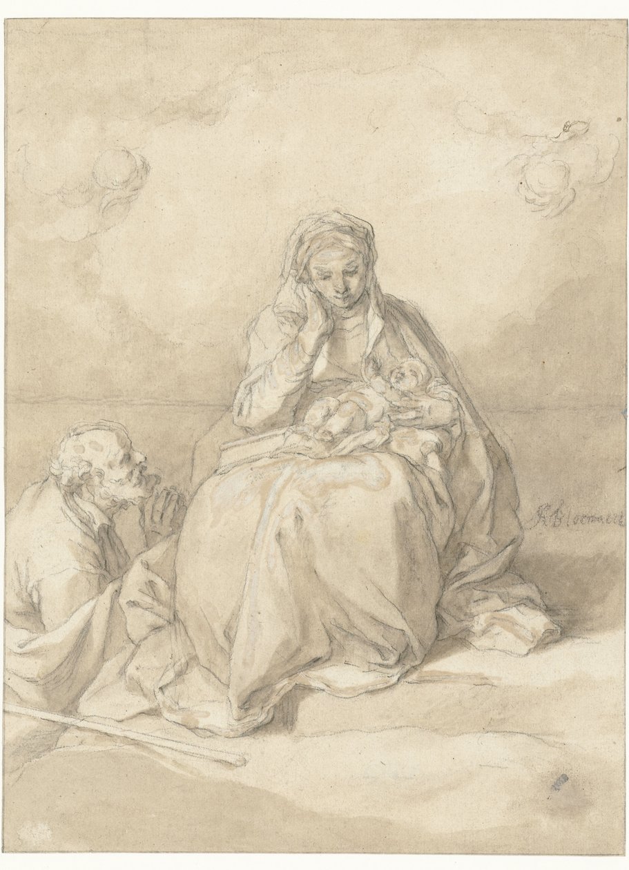 Den heliga familjen av Abraham Bloemaert