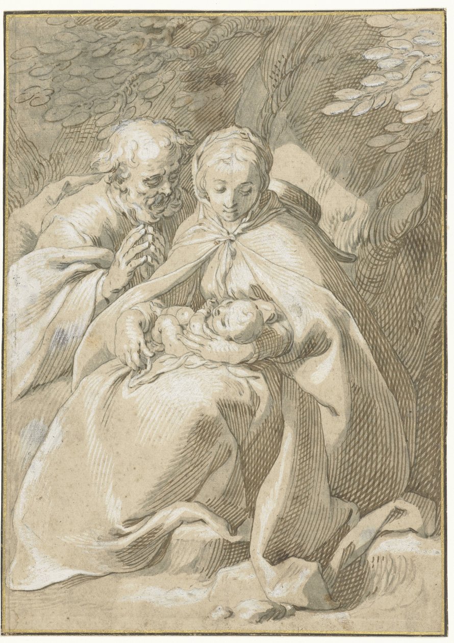 Den heliga familjen av Abraham Bloemaert