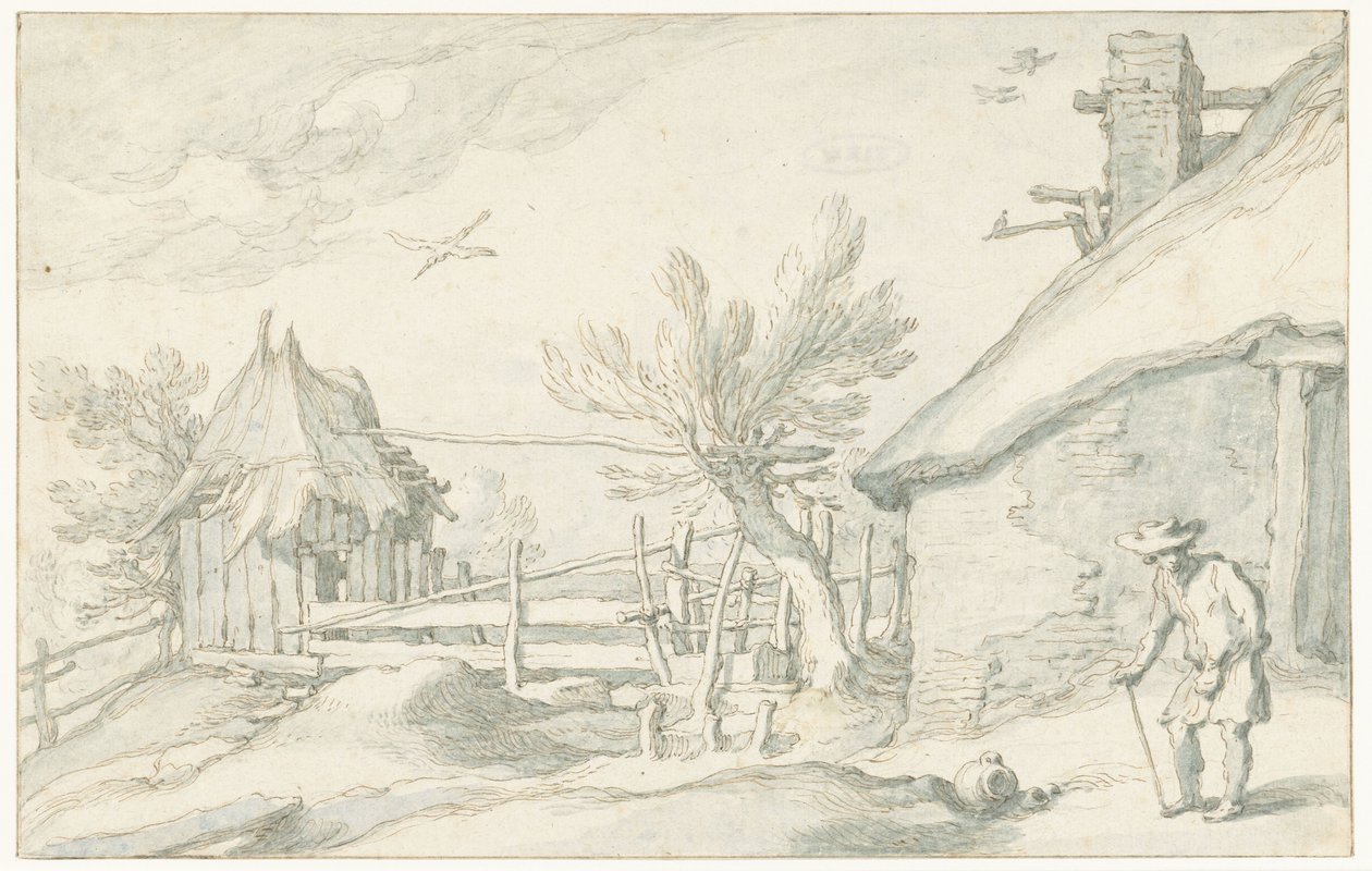 Gård med gård och ladugård av Abraham Bloemaert