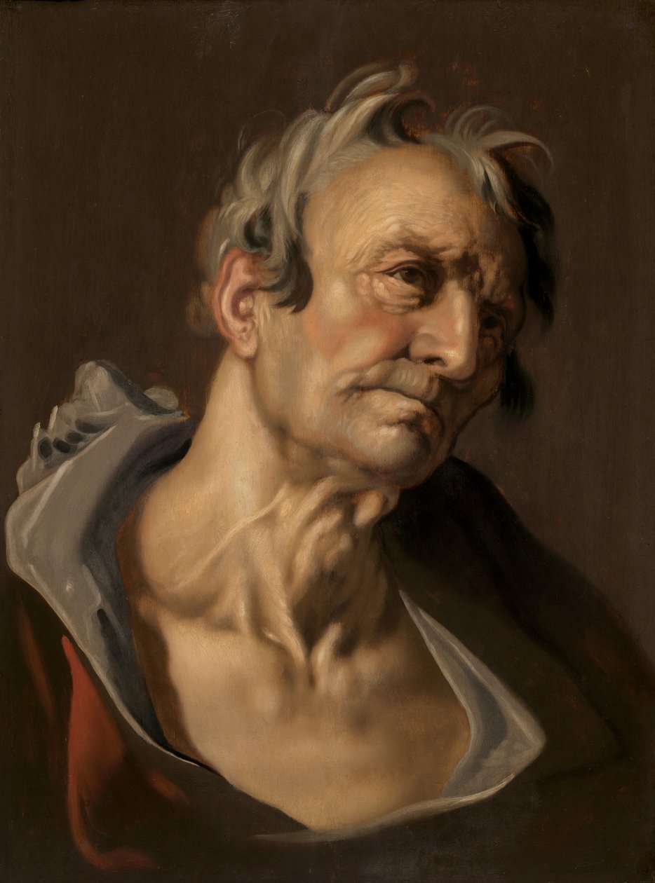 Head of an Old Man, sent 1500-tidigt 1600-tal. av Abraham Bloemaert