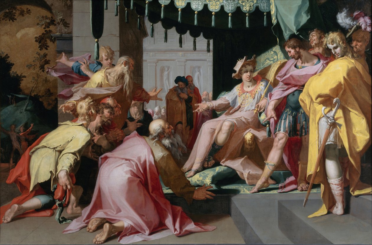 Joseph och hans bröder, 1595-1600 av Abraham Bloemaert