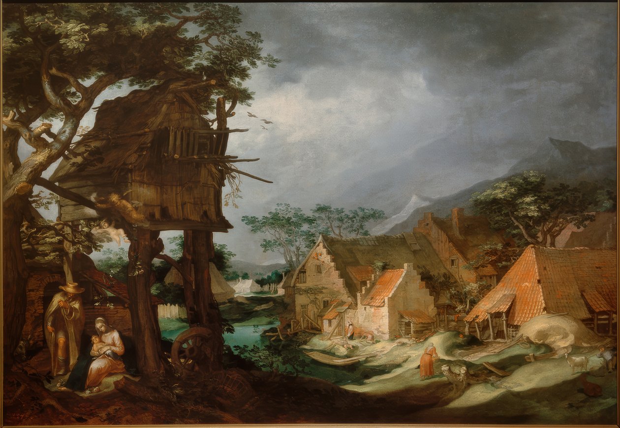 Landskap med vila på flykt av Abraham Bloemaert