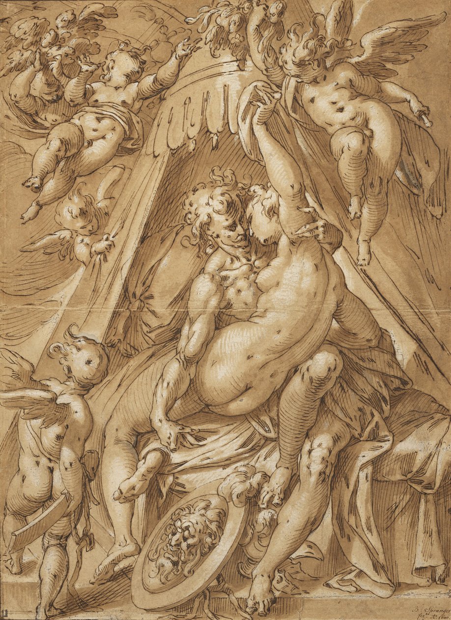 Mars och Venus av Abraham Bloemaert