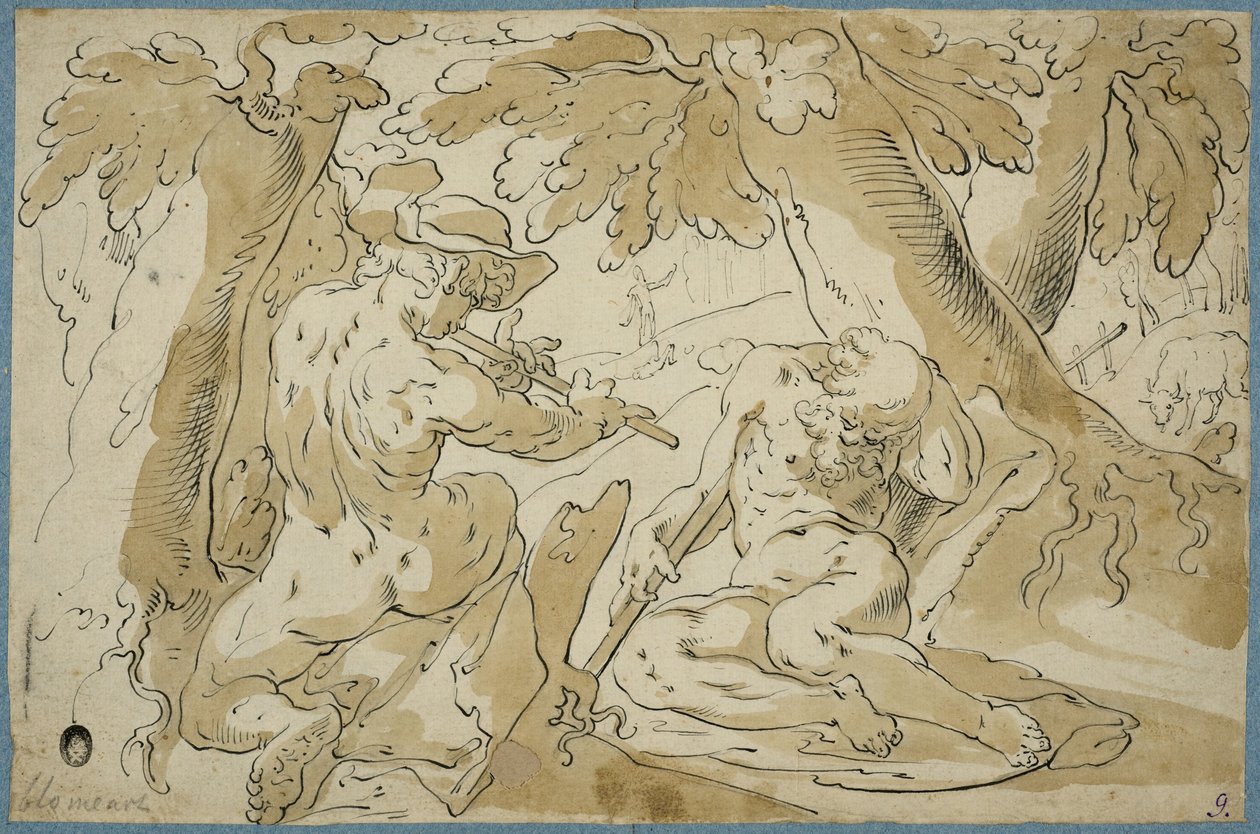 Merkurius och Argus av Abraham Bloemaert