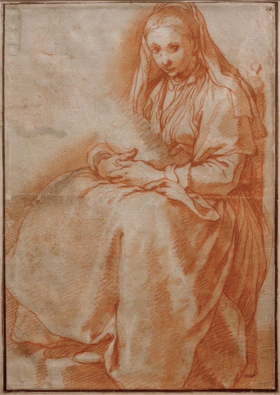 Sittande kvinna med barn av Abraham Bloemaert