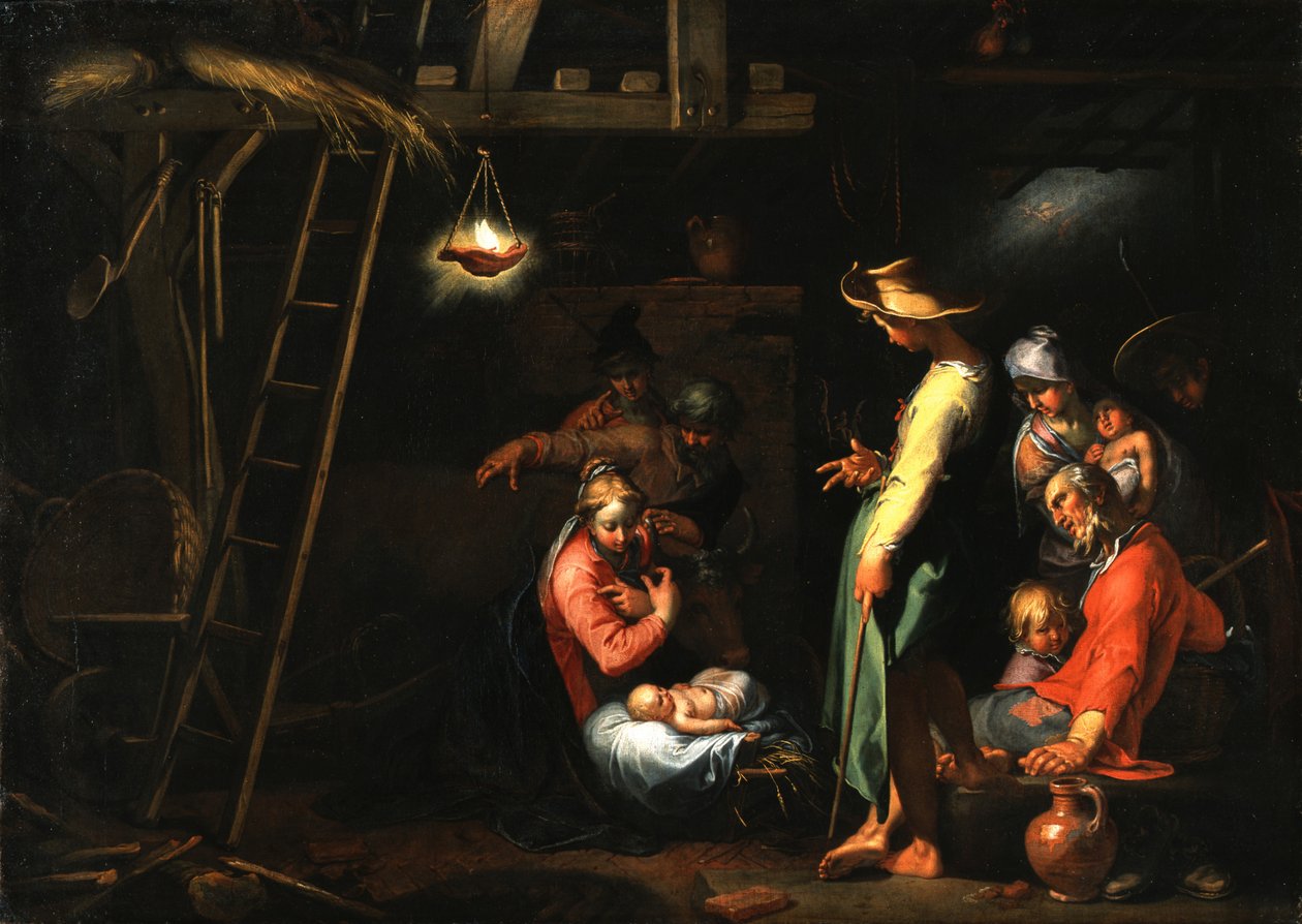 Herdarnas tillbedjan av Abraham Bloemaert