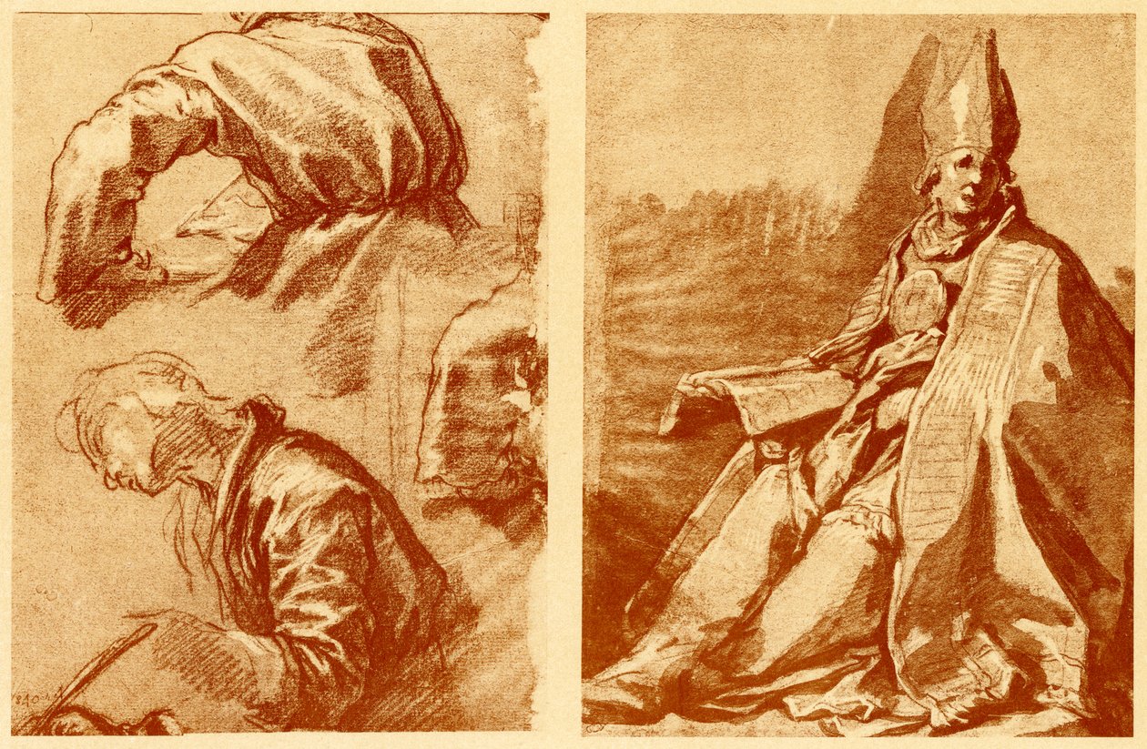 De fyra evangelisterna och den helige Ambrosius av Abraham Bloemaert