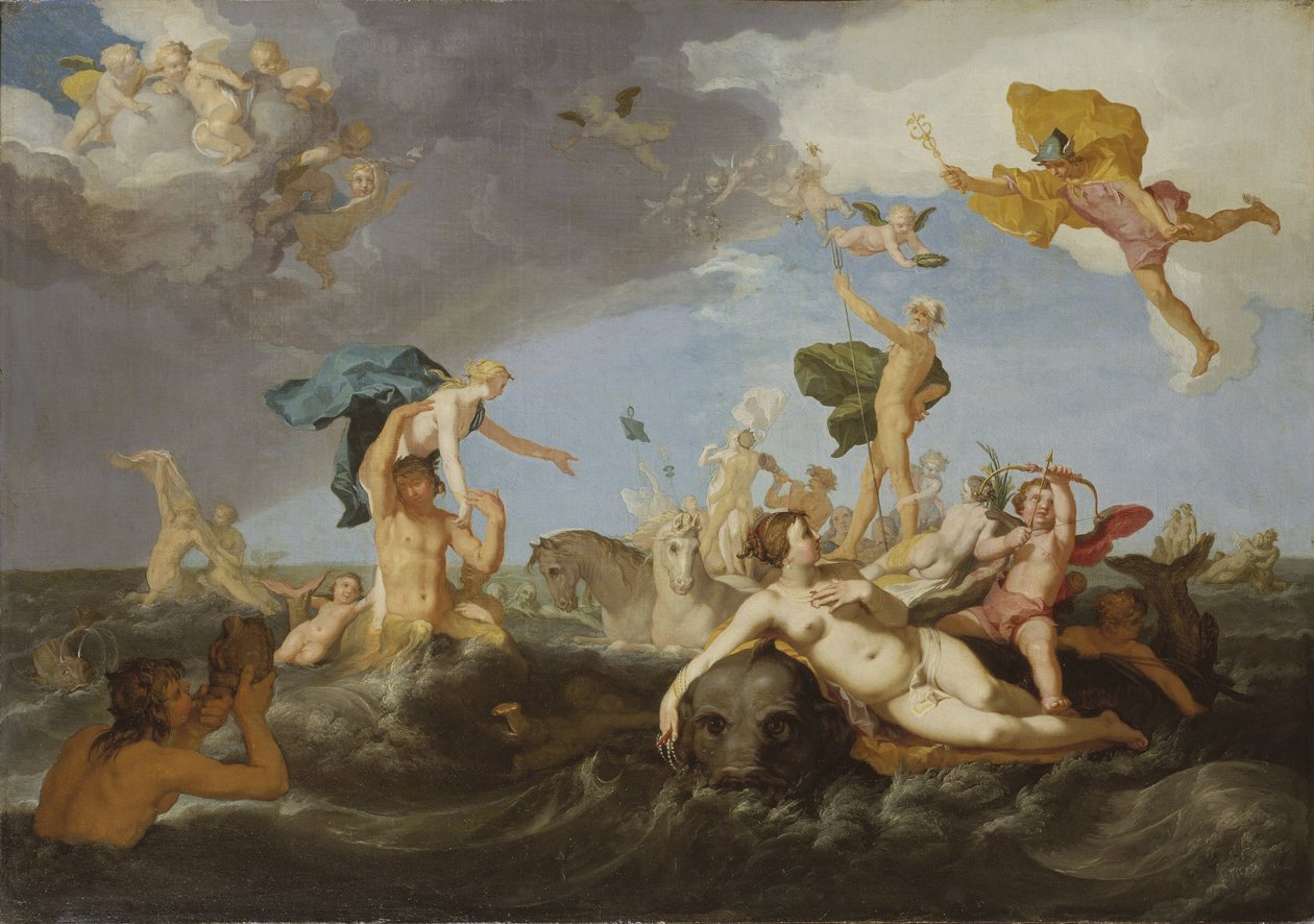 Neptunus triumf av Abraham Bloemaert