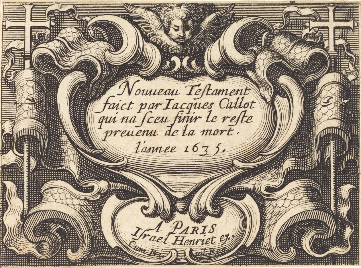 Frontispice till Callots "The New Testament" av Abraham Bosse