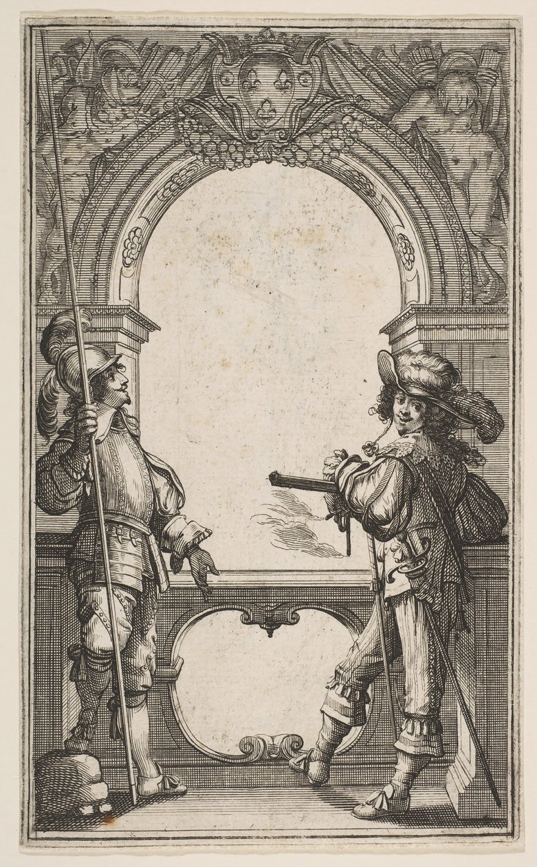 Frontispice till The French Guards, 1632. av Abraham Bosse