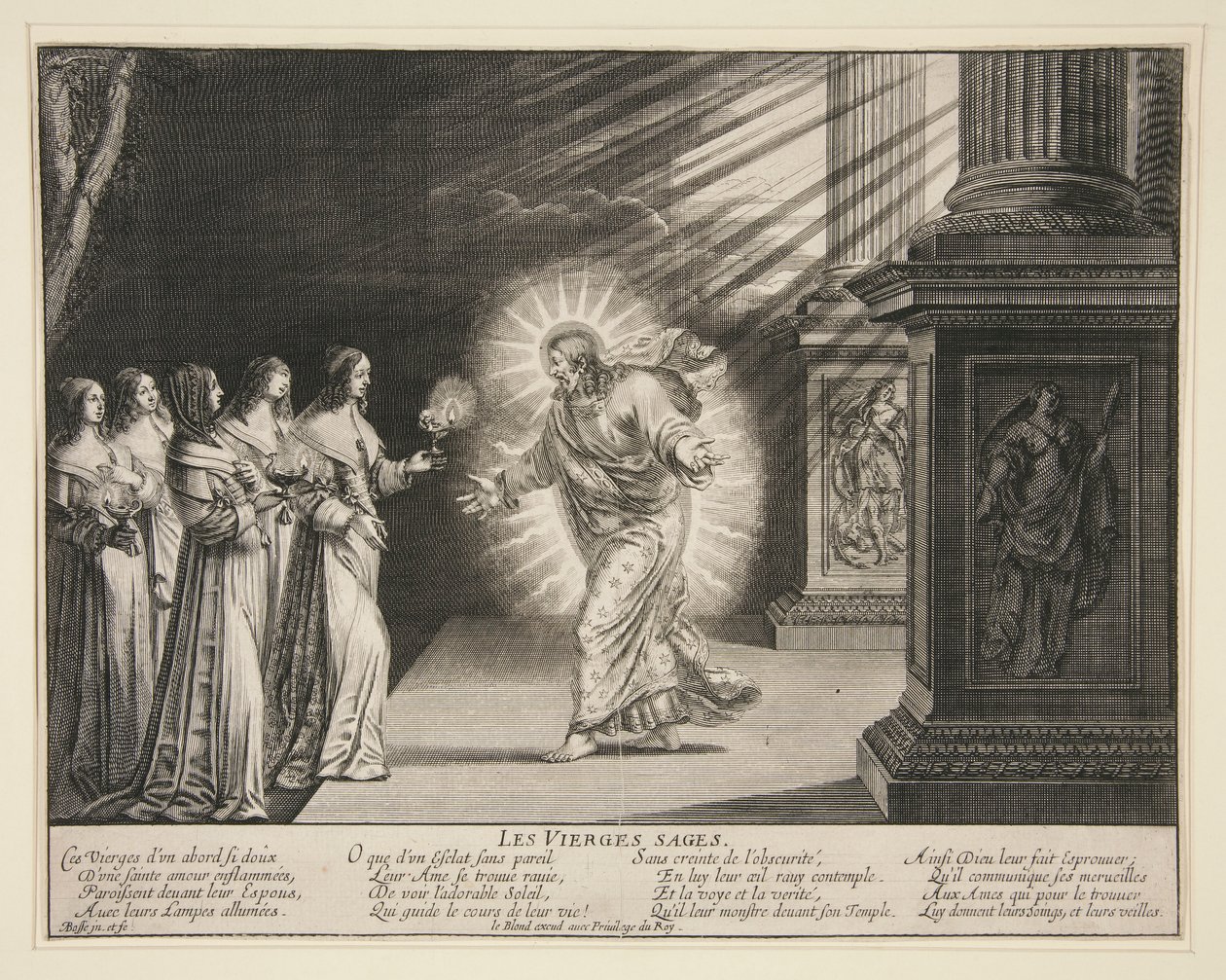 The Wise Virgins: The Foolish Virgins (6 av 7 tryck i serien) av Abraham Bosse