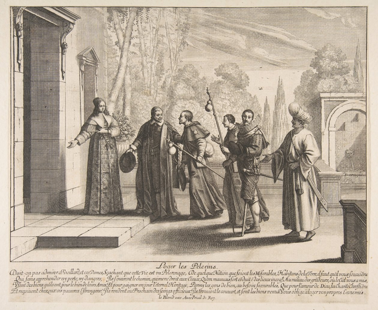 Logi Pilgrims, möjligen 1635. av Abraham Bosse
