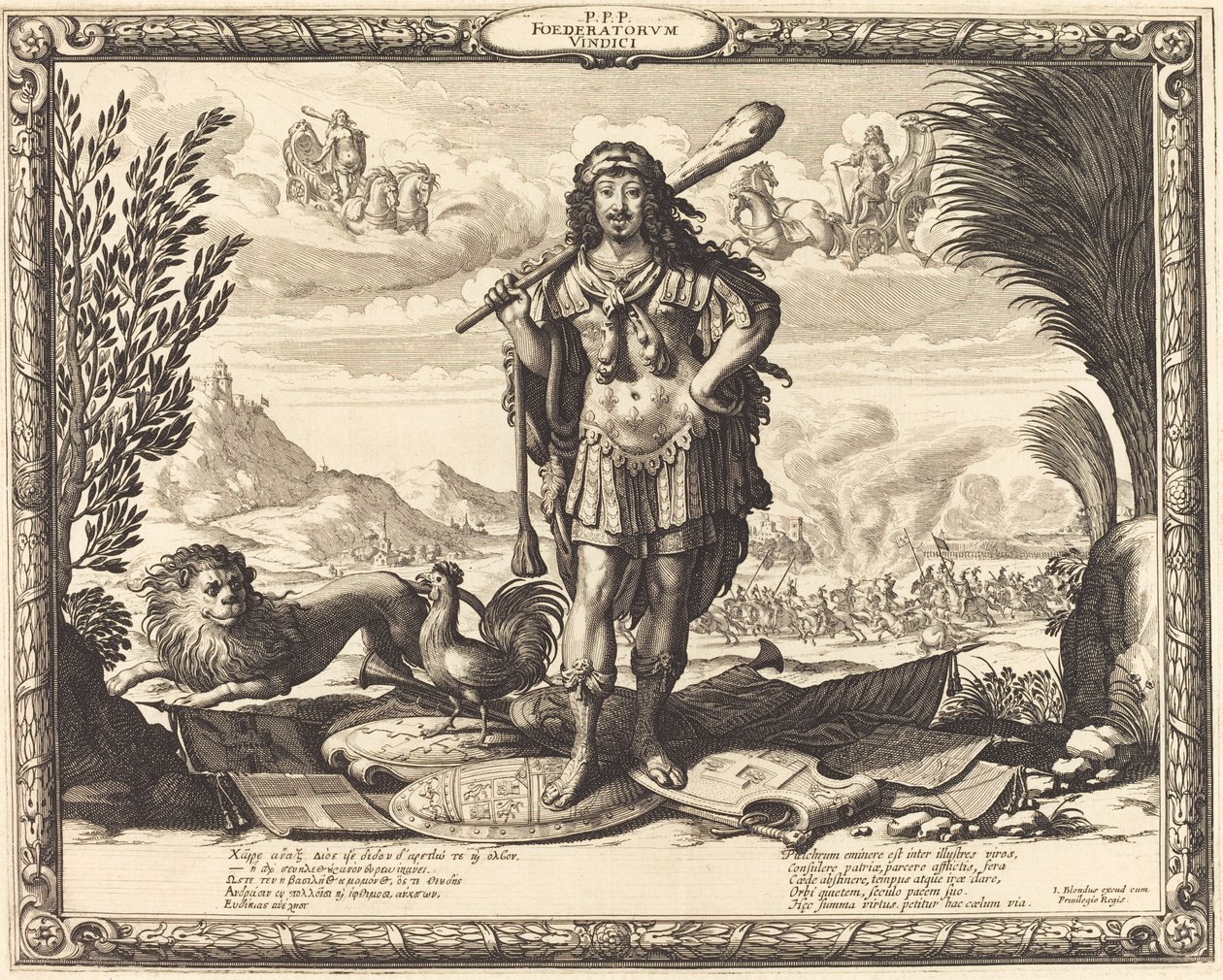 Ludvig XIII som Herkules av Abraham Bosse