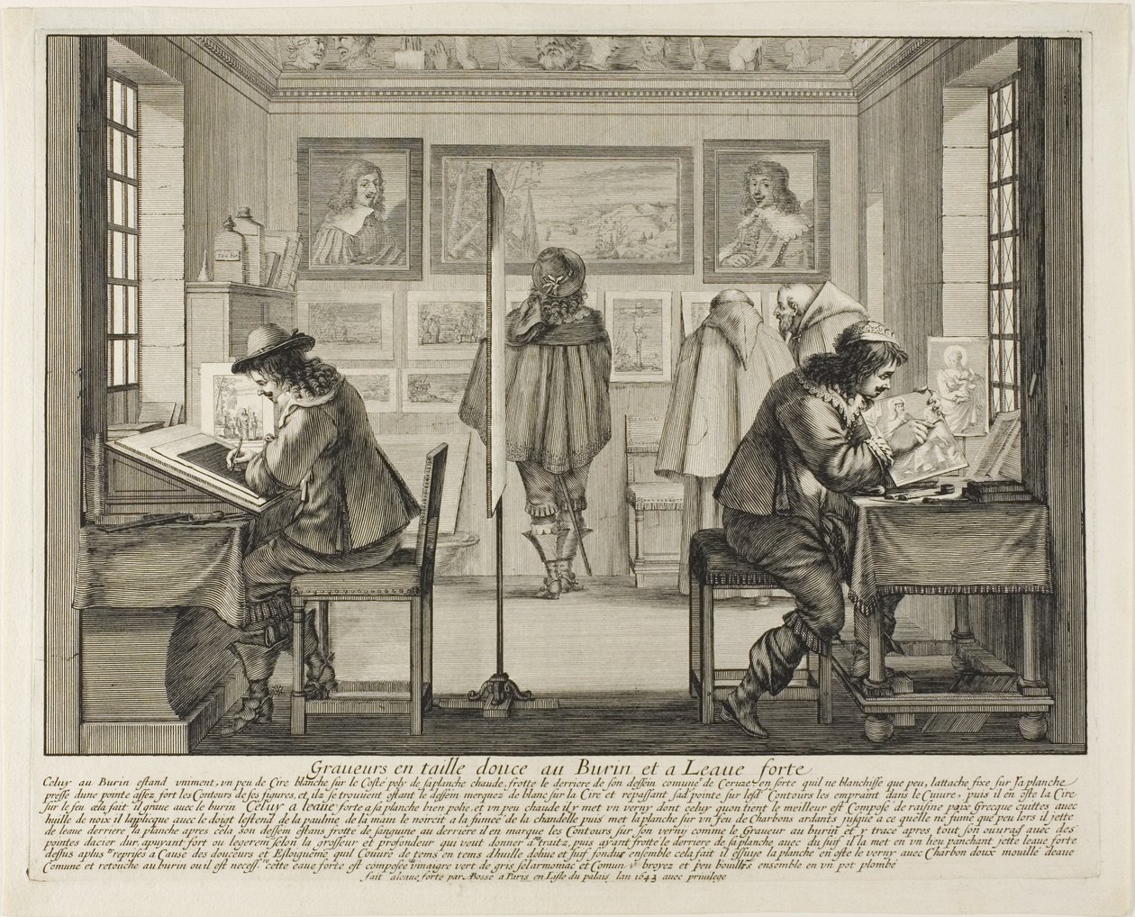 Gravören och Etsaren, 1642 av Abraham Bosse