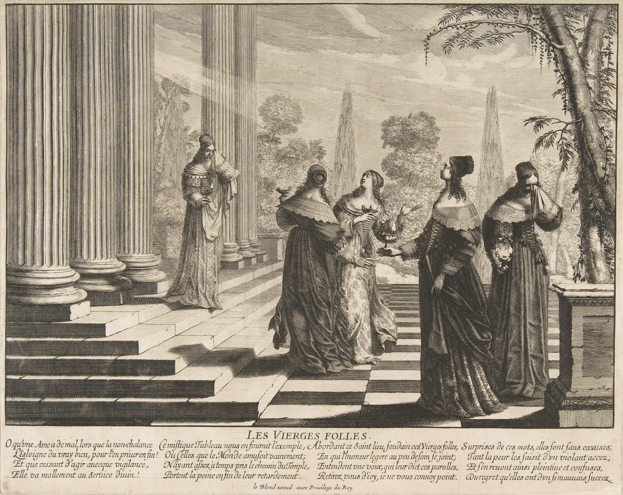 The Foolish Virgins Rejected, ca. 1635. av Abraham Bosse