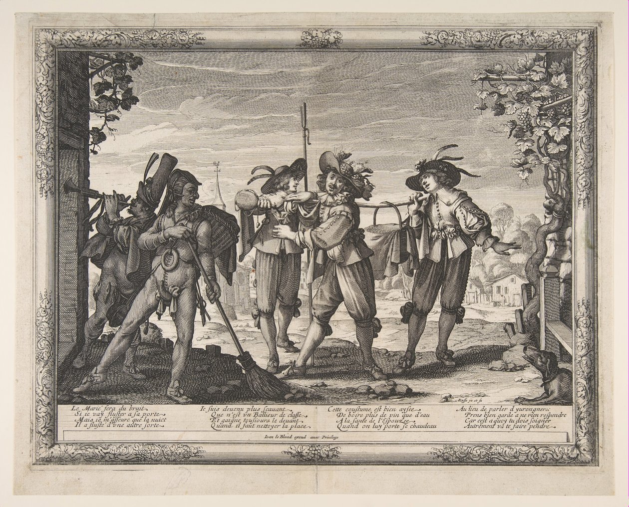 The Hotpot Carried to the Newlyweds, eller The Racket, ca. 1633. av Abraham Bosse